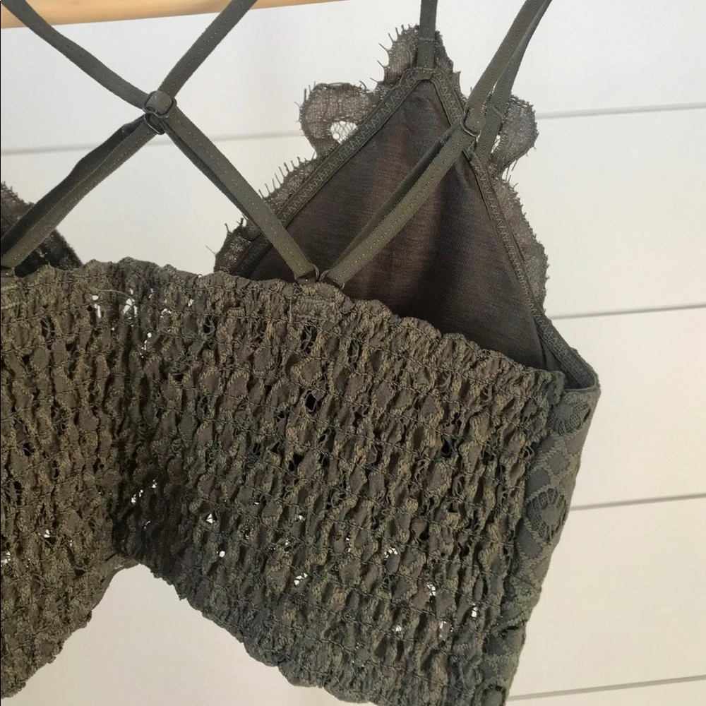 LAST 1❗️Let’s Layer in Lace Bralette in Olive - Picture 5 of 8